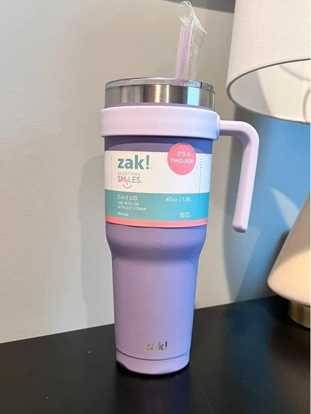 Zak! Insulated Tumbler w/ Straw, 40oz. *Brand New/NWT*